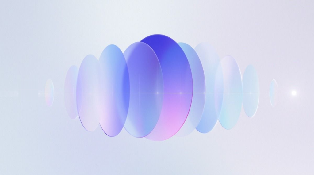 3D Glass Wave Background